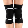 thumbnail image 3 of Zhuge Kneepads Cotton Volleyball Tennis 1 Pair-Women Pole Dance Yoga Knee Protector Guards for Athletic Use Adult Cycling Gym Workout Exercise Skating Knee Brace Support With Sponge (Black, S), 3 of 4