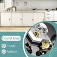 thumbnail image 3 of 10 piezas Kristall-Schrankknauf, transparente Griffe, goldene Schranktürgriffe, Kristallglas-Schubladenknauf, Türknauf für Schrank, Schublade (30 mm), 3 of 5