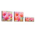 thumbnail image 1 of Set of 3 - Tulips in Wonderland - Contemporary Fine Art Giclee on Canvas Gallery Wrap - wall décor - Art painting - 18 x 9 Inch - Ready to Hang, 1 of 2