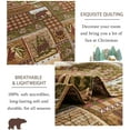 thumbnail image 6 of Jessy Home Moose Quilt King Rustic Bear Quilt Brown Polyester Bedspread Coverlet Set, 6 of 8