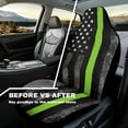 thumbnail image 5 of Yuyamidu American Flag Car Seat Covers Set Vehicle Front Seat Protection Green Line Auto Interior Accessories Universal fit Most Car SUV Van Truck, 5 of 6