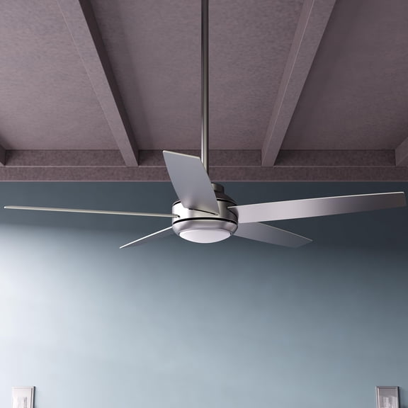 Restored Hunter Fan 52 Inch Casual Matte Silver Finish Indoor Ceiling Fan With LED Light Kit and Remote Control (Refurbished)