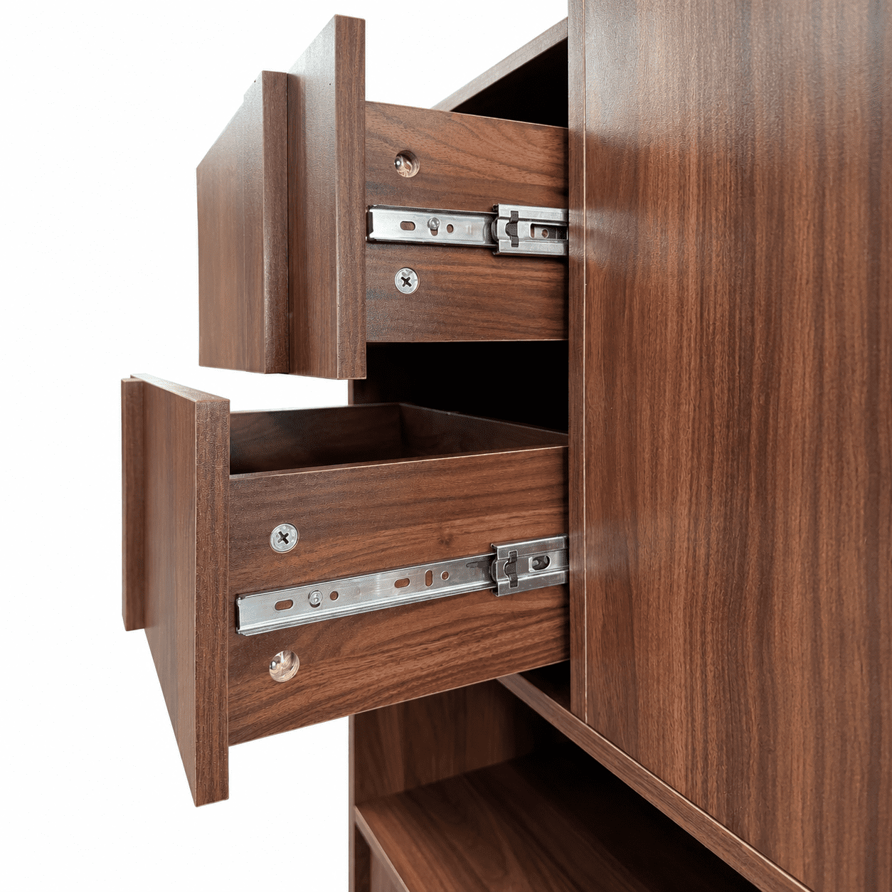 71" Tall Bookshelf Freestanding Bookcase Storage Cabinet with Drawers & Open Shelves