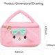 thumbnail image 2 of Kawaii Cosmetic Bag Cartoon Makeup Bag for Friend Travel Cosmetic Pouch with Mirror PU Waterproof Classic Character Cosmetic Bags (Pink), 2 of 4