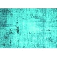 thumbnail image 1 of Ahgly Company Machine Washable Indoor Rectangle Oriental Turquoise Blue Industrial Area Rugs, 5' x 8', 1 of 4