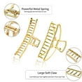 thumbnail image 5 of 4 PCS Mental Large Hair Claw Clips for Long Short Hair, Strong Hold Claw Barrettes for Thin Thick Heavy Hair, Big Non-Slip Hair Catch Barrette Jaw Clamp, Fashion Hair Styling Accessories for Women, 5 of 9