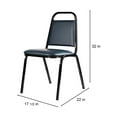 thumbnail image 4 of Hampden Furnishings Stella Collection  Vinyl Padded Stack Chair, Dark Blue, Pack of 2, 4 of 8