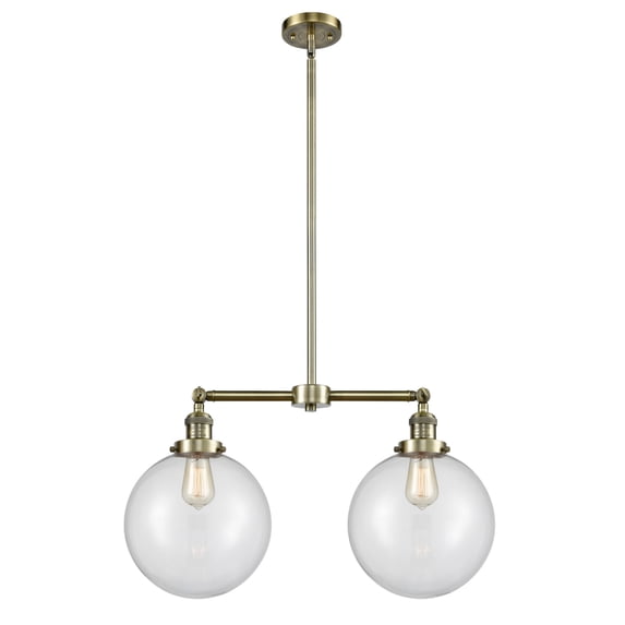 Innovations 209ABG20210 Two Light Chandelier Franklin Restoration Brass