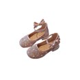thumbnail image 1 of UKAP Chaussures de Robe pour Fille Chaussures de Princesse avec Strass Bride Cheville Plates Sandales Mary Jane Mignonnes Roses 13C, 1 of 9