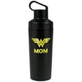 thumbnail image 1 of Wonder Woman Official Wonder Mom 18 oz Insulated Water Bottle, Leak Resistant, Vacuum Insulated Stainless Steel with 2-in-1 Loop Cap, 1 of 7