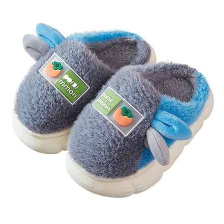 

cngelg Boys Home Slippers Warm Fruit House Slippers For Toddler Lined Winter Indoor Shoes Kids Animal Slippers Extra Wide Toddler Slippers Boy Outdoor