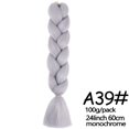 thumbnail image 1 of MISSQUEEN-Extensión de cabello trenzado sintético Jumbo para mujer, trenzas de color rosa, morado y amarillo, 24 pulgadas, 1 of 4
