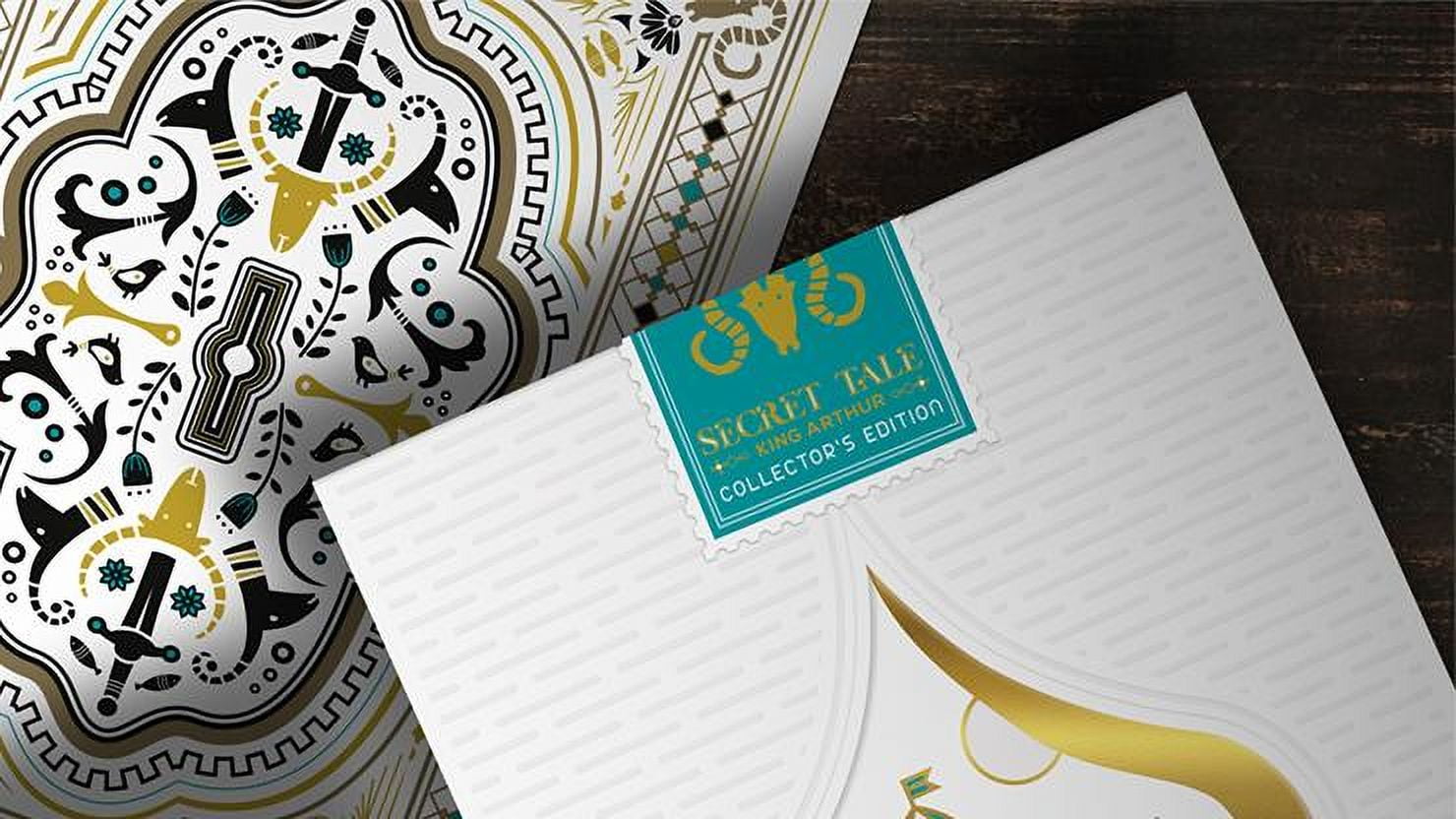 Secret Tale King Arthur White Knight Playing Cards by Dutch Card House