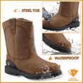 thumbnail image 3 of Herman Survivors Men's Bison Waterproof Pull On Steel Toe Work Boots, 3 of 9