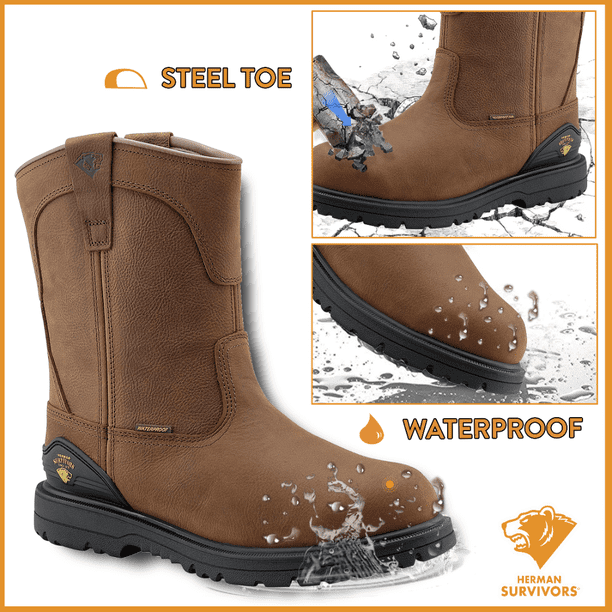 バイソンbisonベルボトムトルネードマート5351プールオム Free Shipping! Herman Survivors Men's Bison Steel Toe Work Boots