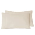 thumbnail image 5 of BLC 100% Organic Cotton Standard Size Pillowcases Set of 2 400 Thread Count 20 x 30 Percale Weave Fabric Fade & Wrinkle Resistant Envelope Closure Pillow Covers (Beige), 5 of 6