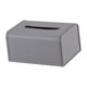 thumbnail image 3 of Funda de piel sintética para caja de pañuelos, dispensador de pañuelos, soporte para pañuelos, almacenamiento decorativo Gris, 3 of 9