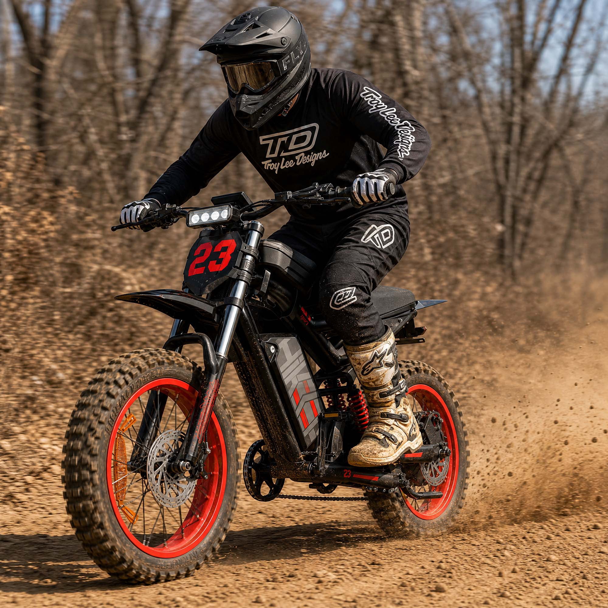 Electric Bike for Adults 3000W, 52V 40Ah Long Range E-Bike, 85 Miles Fat Tire Electric Mountain Bicycle, 20"x4" Electric Dirt Bike, Full Suspension 7-Speed Shimano, Off-Road Ebike, UL2849, Black