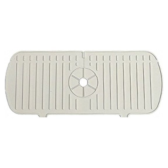 Durable Water Catcher Bathroom Faucet Mat Draining Pad Countertop Protector Sink Splash Guard BEIGE SMALL