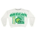 thumbnail image 2 of Women's Pressbox White Oregon Ducks Oversized Janice Retro Waist-Length Sweatshirt, 2 of 3