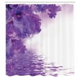 thumbnail image 3 of Ambesonne Flower Shower Curtain, Iris Petals, 69"Wx75"L, Violet White, 3 of 5
