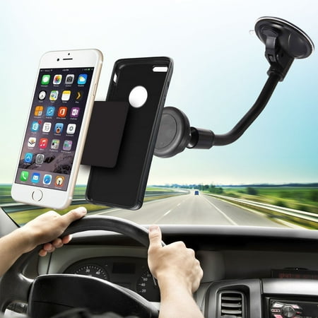 - TSV 360º Car Suction Cup Magnetic Windshield Dashboard Mount Holder For Cell Phones