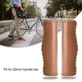 thumbnail image 2 of Bienvenido 1 Pair Hand stitched PU Bike Bicycle Handlebar Handle Bar Grips with Plug(Brown), 2 of 8
