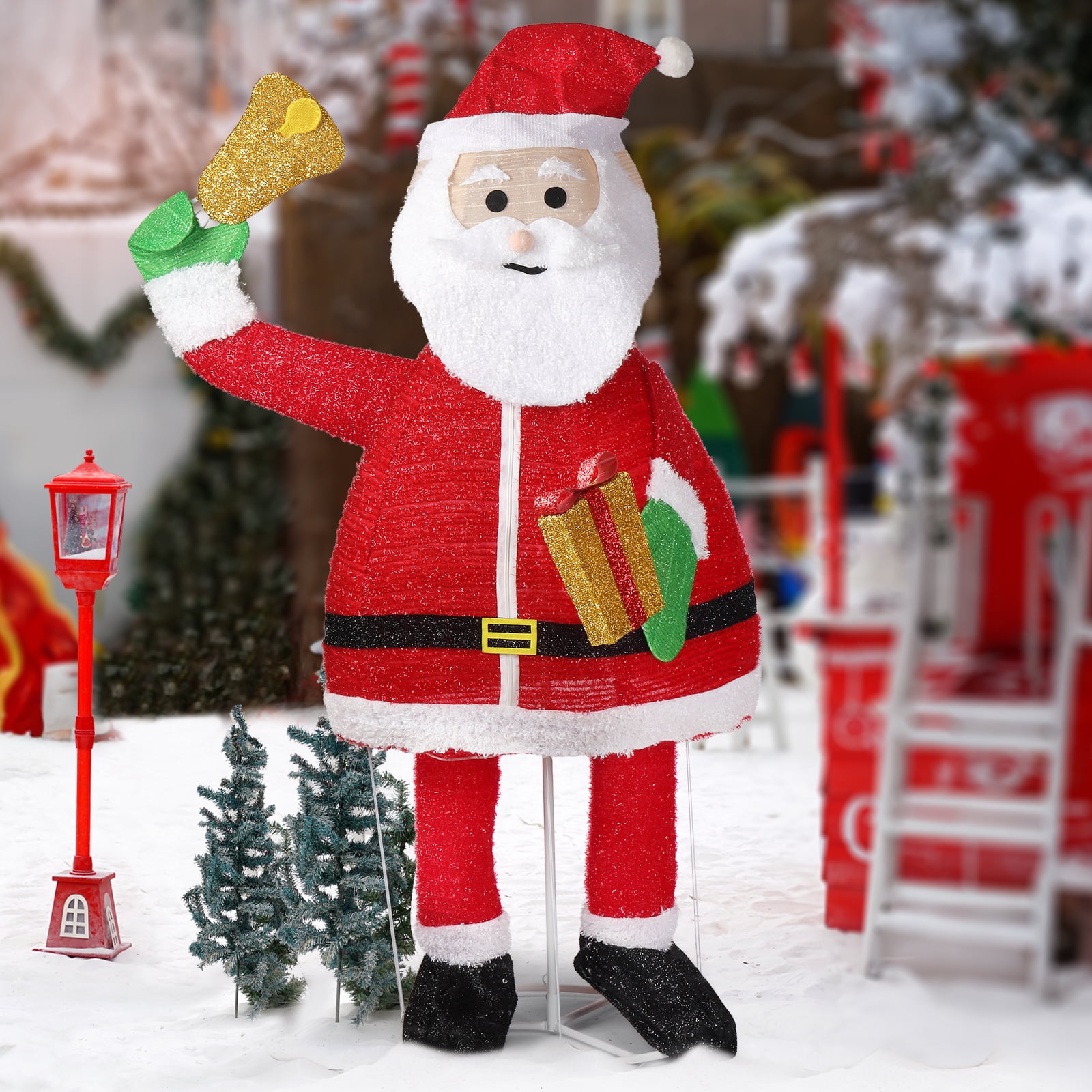 NOMA Pre-Lit LED Snowman Christmas Decoration, 36-Inch, Metal and