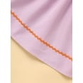 thumbnail image 6 of Zehjuhan Baby Girl's Adorable Party Dress with Pumpkin Embroidery & Bow Ruffle Sleeve Holiday Outfit Purple，3-6M, 6 of 10