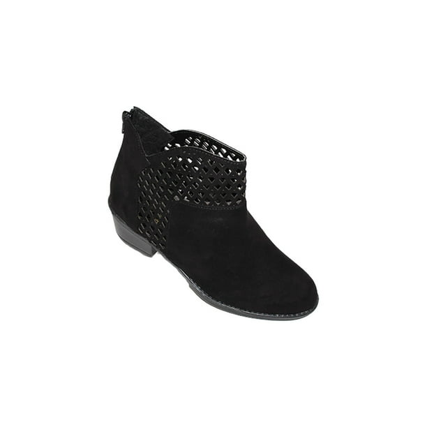 BOTIN CASUAL VESTIR LEON NIÑA NEGRO GAMUZA 4001 LEON 4001p