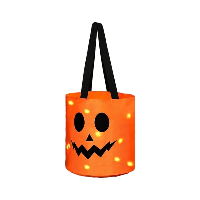 Yhmxh Sacs à Bonbons LED Halloween Sacs de Fête Halloween Sacs à Bonbons Réutilisables Multi-Usages pour Enfants Fournitures Halloween Cadeaux Halloween