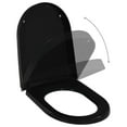 thumbnail image 4 of vidaXL Black Square Soft-Close Toilet Seat with Quick-Release Design, 4 of 33