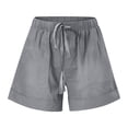 thumbnail image 6 of Wide Leg Shorts for Women Summer Lightweight Elastic High Waist Loose Fit Casual Shorts with Pockets, 6 of 6