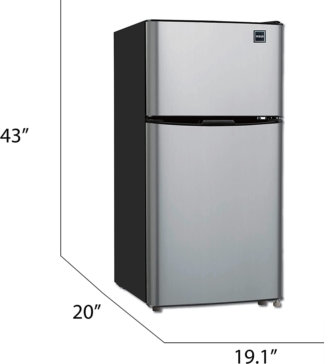 Igloo 4.5 cu ft Two Door Refrigerator, Stainless Steel
