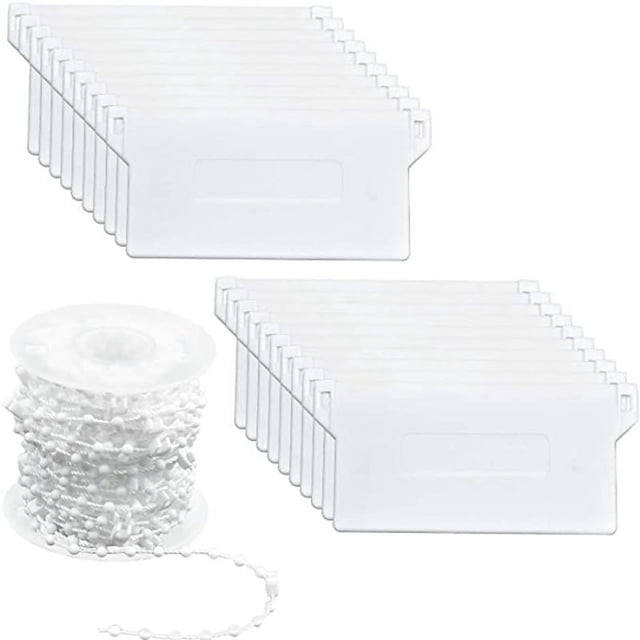 Jinsinto 20 Pieces Vertical Blinds Weight Bottom Slats 89mm (3.5) x 10m Blind Repair Kit, White