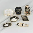thumbnail image 5 of K-KED 4PCS Funny Lapel Brooch Pins Punk Skeleton Skull Enamel Backpack Badge Gifts !-Skull Series#1-Just 1 piece, 5 of 7
