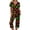 Z002_Earthy Yellow, variant on Women's 4th of July Pajama Sets 2 Pieces Lounge Sleepwears US Patriotic Printed Plus Size Short Sleeve Top and Capri Pants Independence Day Gifts