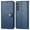 Blue, variant on Dteck Case for Samsung Galaxy S24,Magnetic Leather Card Slots Wallet Case Shockproof Rubber Kickstand Flip Cover,Black