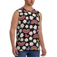 thumbnail image 2 of Daiia Rainbow Flowers Printed Men's Tank Tops,Casual Soft Sleeveless Gym Muscle Shirts Bodybuilding Tee-Large, 2 of 8
