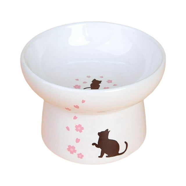 Cuenco para gatos, cuenco antideslizante para perros, platos para mascotas, alimentador de cerámica inclinado para mascotas Tazón de comida Zulema Cuenco elevado para gatos