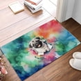 thumbnail image 2 of Funny Watercolor Adorable Pug Peeking Through Torn Paper Effect Doormat Dog Lover Gifts Indoor Outdoor Welcome Mat - 00026, 2 of 5