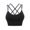 Black, variant on Cross Back Sport Bras Padded Strappy Criss Cross Cropped Bras for Yoga Workout Fitness Low Impact