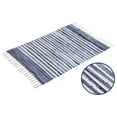 thumbnail image 2 of Hand Braided Bohemian Indian Traditional Colorful Cotton Chindi Area Rug Home Decor Rug Rag 24''x36'' with Tassel Fringes Machine Washable, 2 of 3