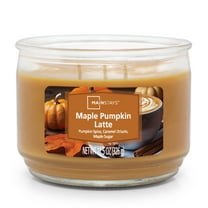 Mainstays 3-Wick Glass Jar Candle, Maple Pumpkin Latte, 11.5 oz