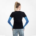 thumbnail image 5 of Women Men Sun Protection Garden Sleeves Denim Blue Cooling Protective Arm Sleeves With Thumb Hole, 5 of 6