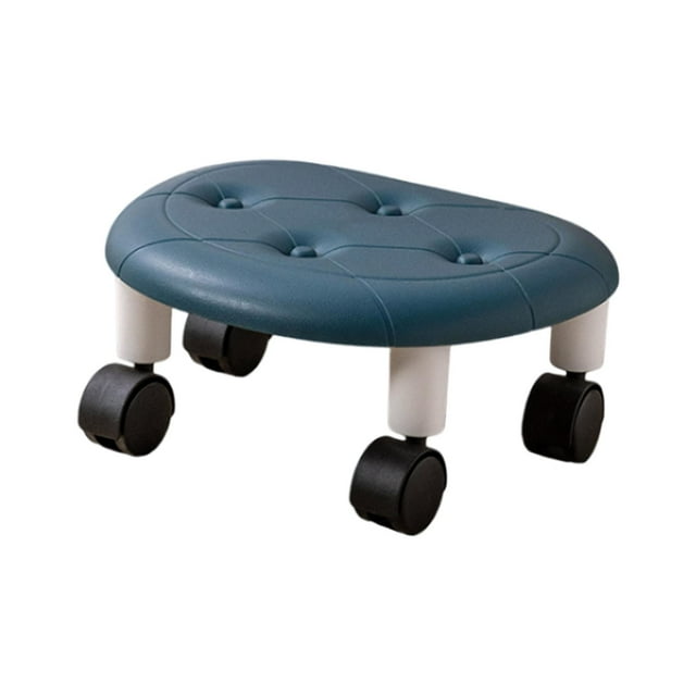 Abbracc Tabouret Bas à Roulettes Siège Robuste Portable Tabouret à Chaussures Siège Bibliothèque Cuisine Garage Bleu