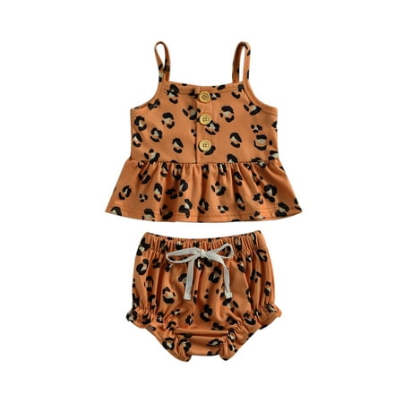 

Farrubbyine8 Newborn Infant Baby Clothes Set Vest Top Ruffle Shorts Outfits