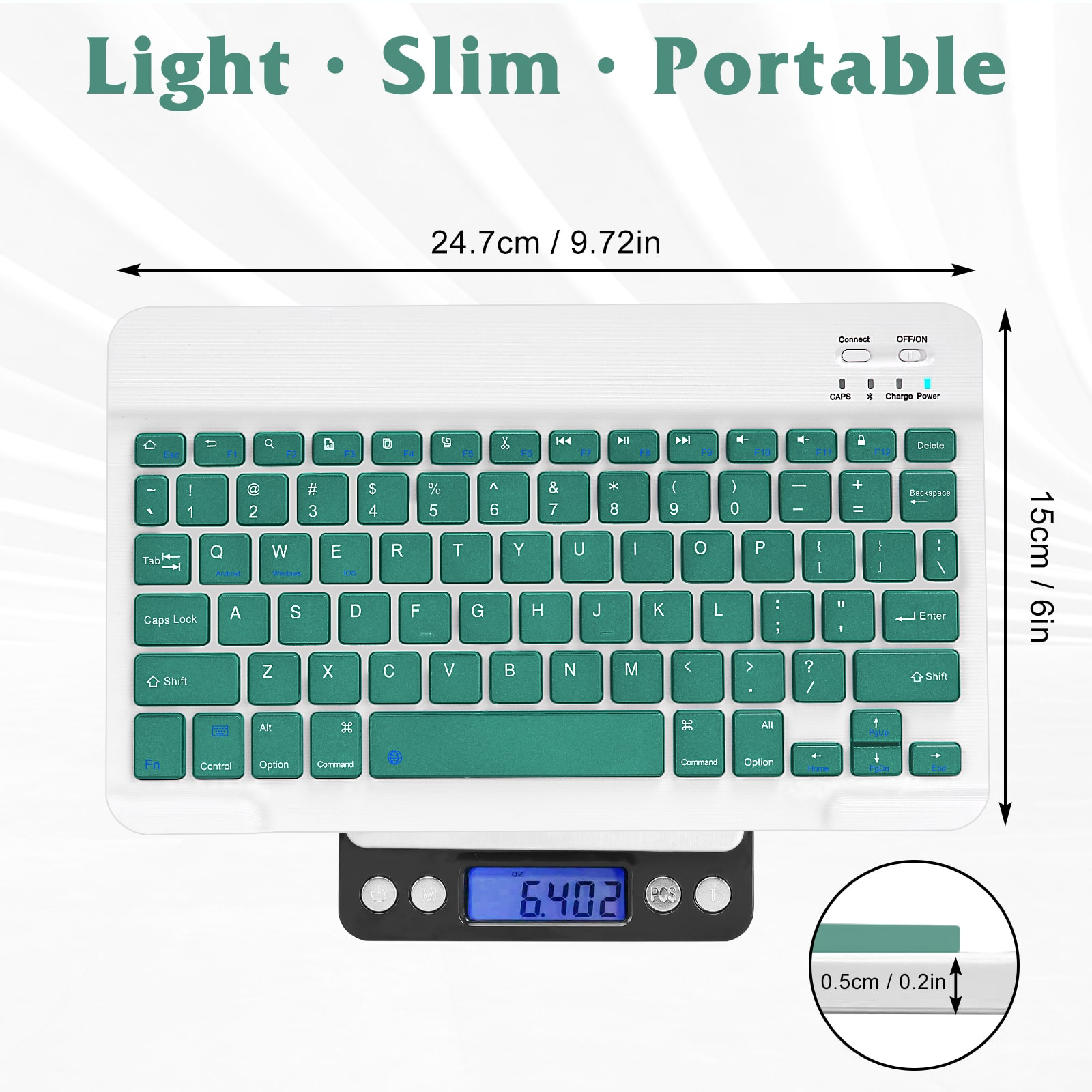 Buy UltraSlim Bluetooth rechargeable Keyboard for Nokia C20 and all