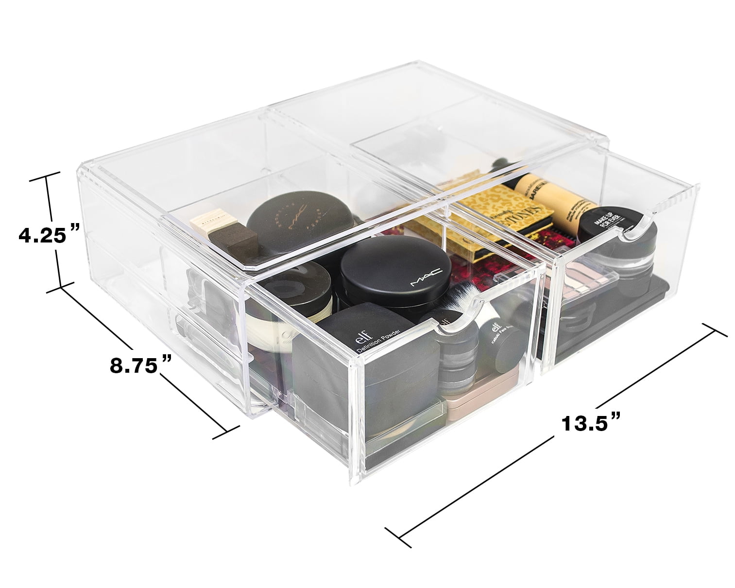 Sorbus Acrylic Cosmetics Makeup And Jewelry Storage Case X Large