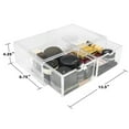 thumbnail image 4 of Sorbus Acrylic 2 Drawer Countertop Vanity Organizer for Cosmetics, Makeup, and Jewelry - 13.5” L x 4.25” H x 8.75”, 4 of 4